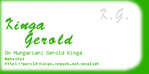 kinga gerold business card